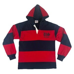 VTG Traditional Rugby Clothing Men's US Rugby Hooded Sweatshirt Becker 3 Striped